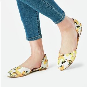 Lemon Print Flats